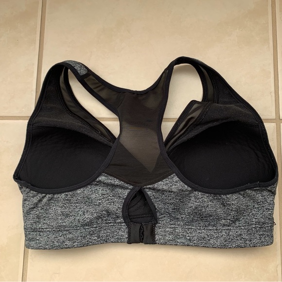 VS X Sexy Sport Black Marled Sports Bra - sz 34B - Picture 2 of 5